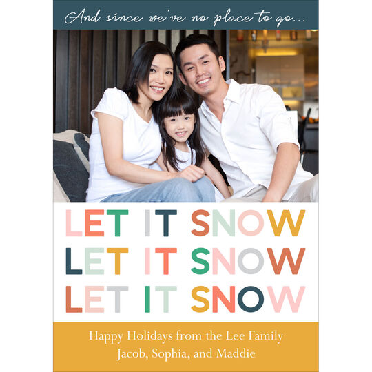 Let It Snow Flat Holiday Photo Cards